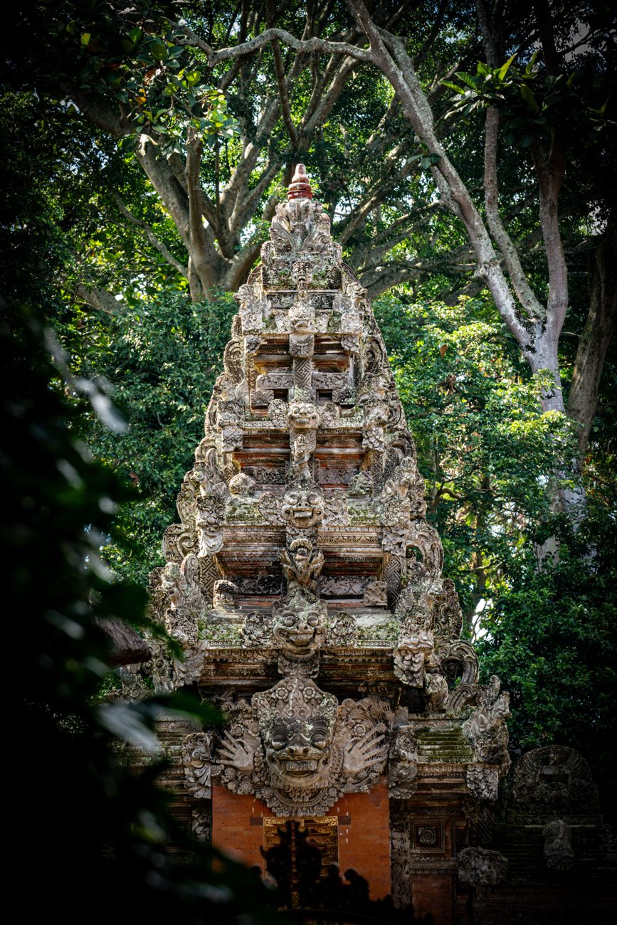 Balinese temple gate carving, Bali
